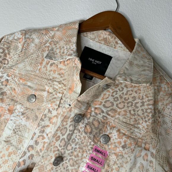 Nine West Animal Print Jean Jacket - Picture 2 of 5